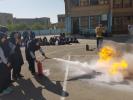 آموزش اطفاء حریق توسط ماموران ایستگاه آتش نشانی اکباتان