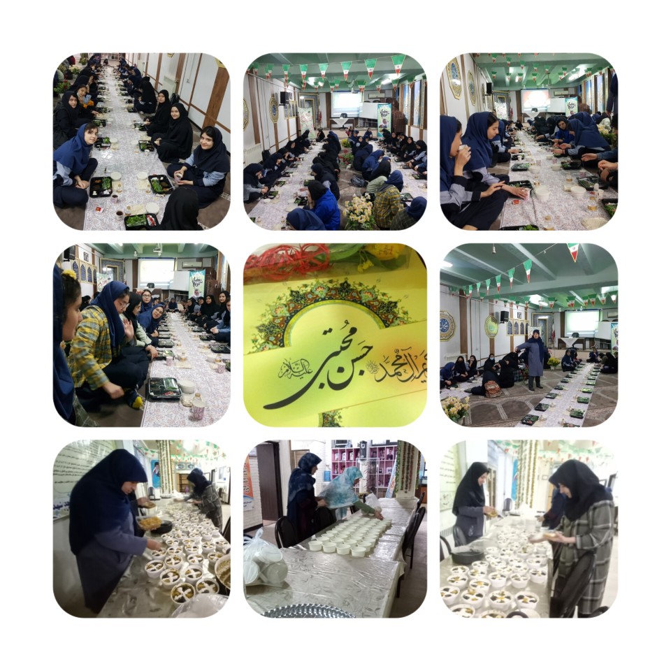 برگزاری مراسم افطاری برای دانش آموزان دبیرستان